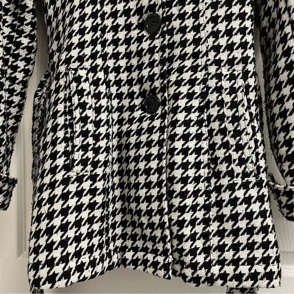 JouJou Fashion Houndstooth mid-length Peacoat (Pea Coat) - Picture 5 of 12